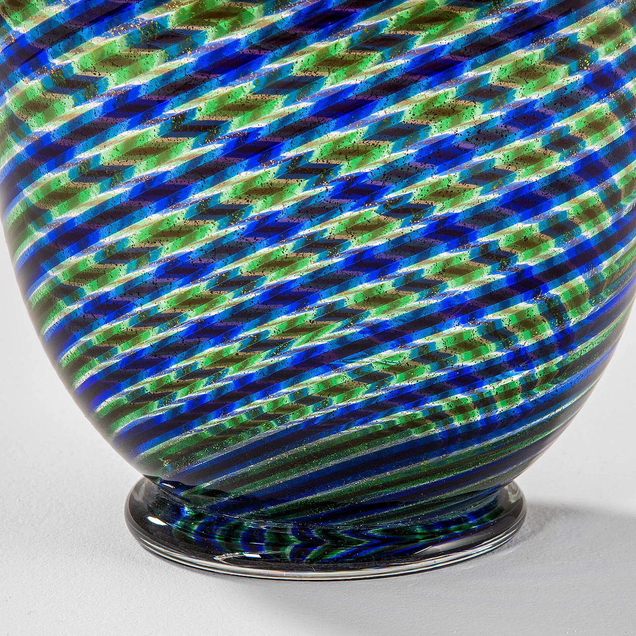 Murano glass vase by Barovier & Toso with twisted canes, 1960s 4