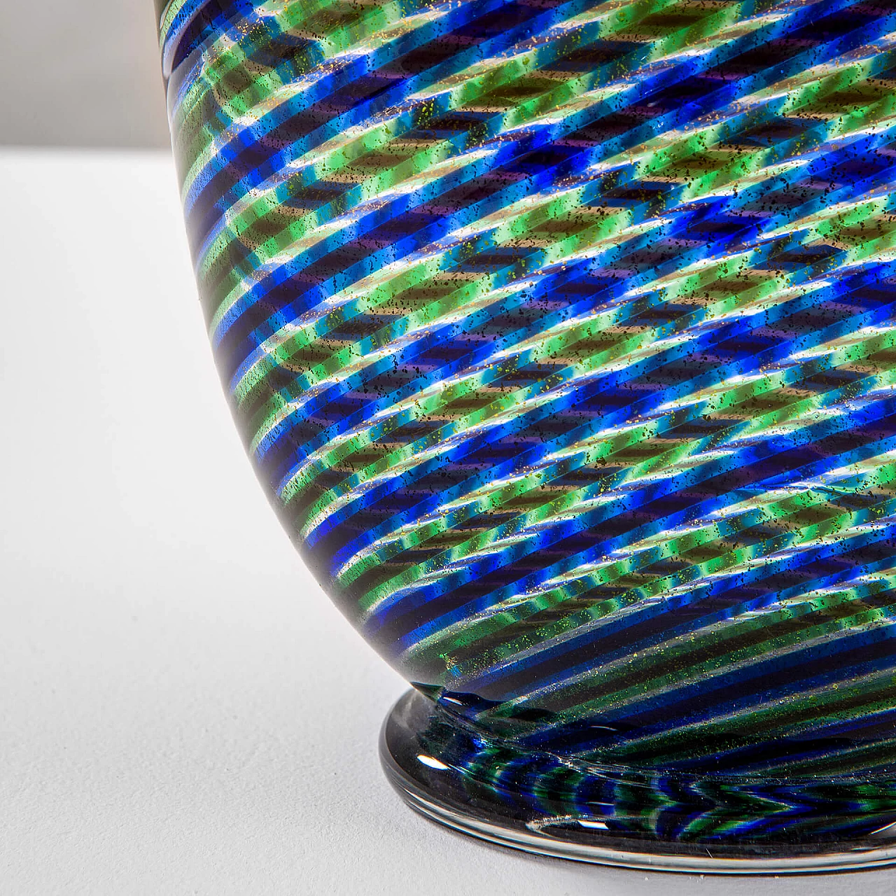 Murano glass vase by Barovier & Toso with twisted canes, 1960s 5