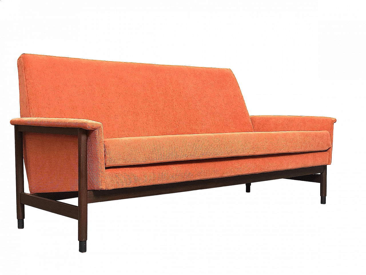 Sofa with orange fabric by Gigi Radice for Minotti, 1960s 16