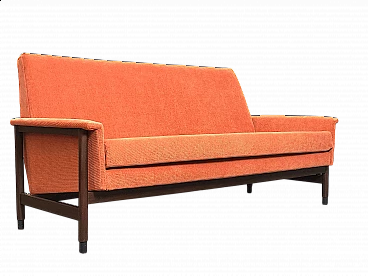 Sofa with orange fabric by Gigi Radice for Minotti, 1960s