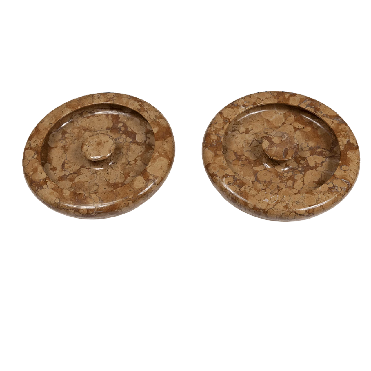 Pair of red Verona marble centerpieces, 1970s 6