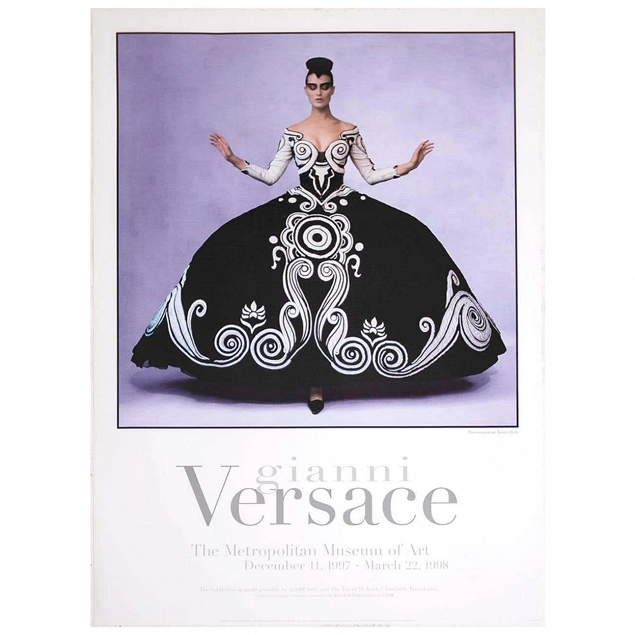 Gianni Versace Metropolitan Museum of Art poster, photo by Irving Penn, 1997 1