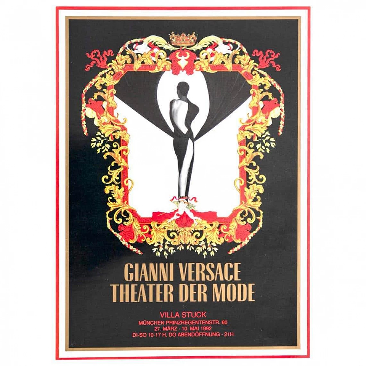 Poster Gianni Versace per la mostra Theater der Mode in Villa Stuck, 1992 1