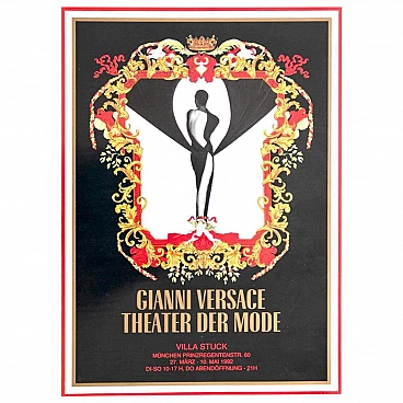 Poster Gianni Versace per la mostra Theater der Mode in Villa Stuck, 1992