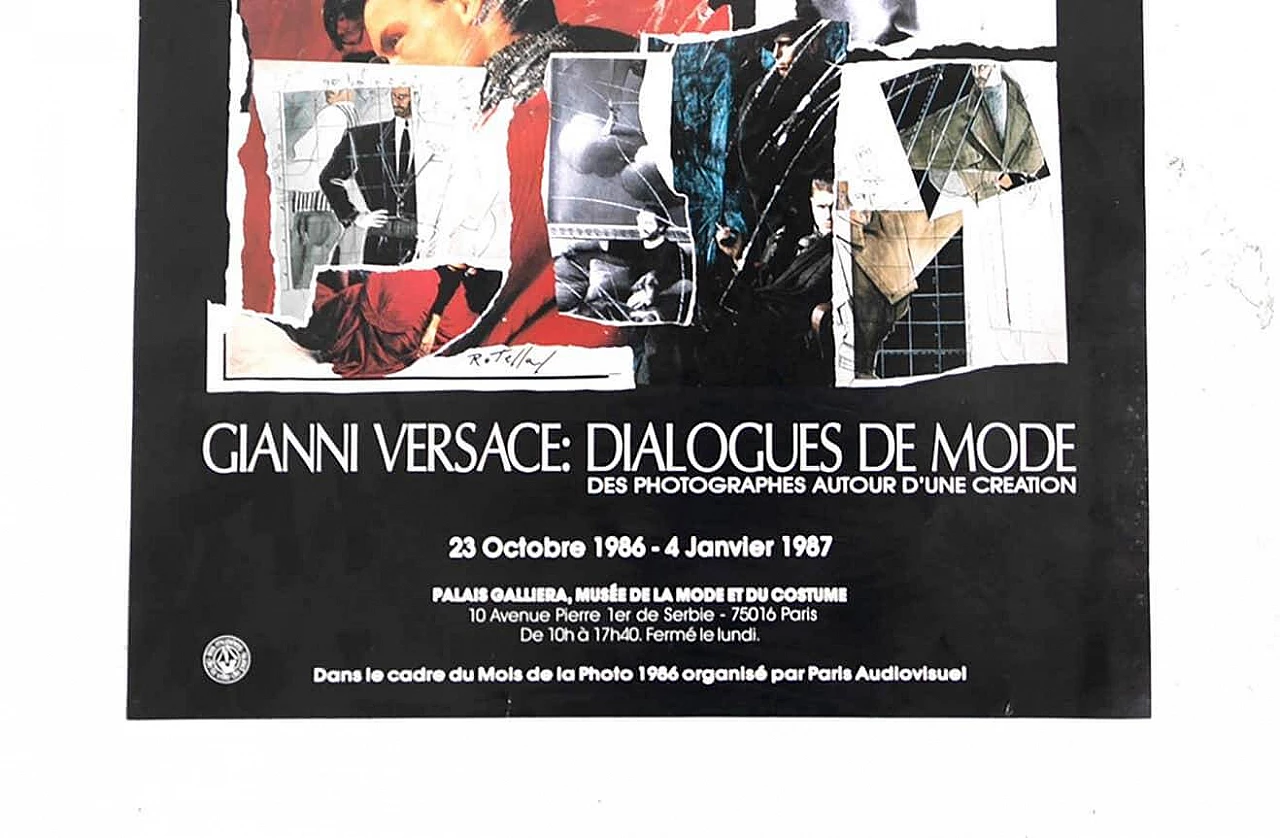 Locandina di Mimmo Rotella per la Mostra Dialogue du Mode di Gianni Versace, 1987 4