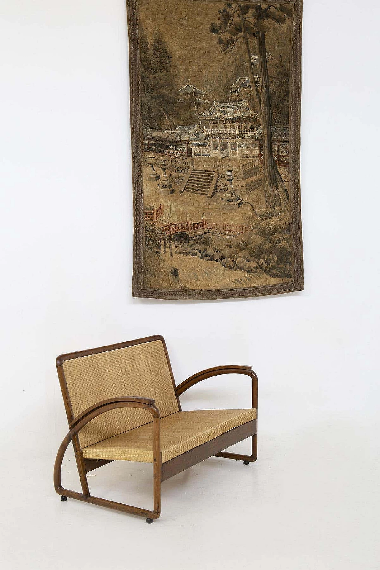 Arazzo giapponese in seta e cotone, '800 3