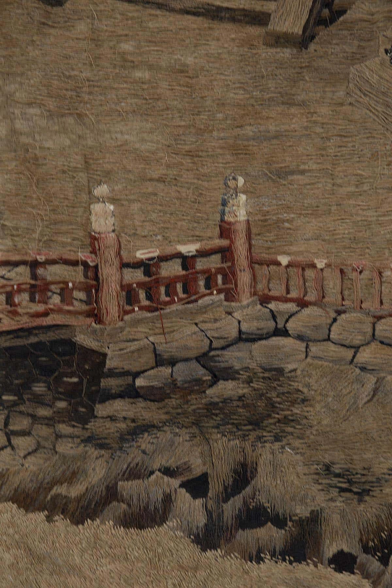 Arazzo giapponese in seta e cotone, '800 6