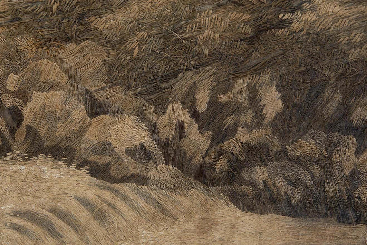 Arazzo giapponese in seta e cotone, '800 9