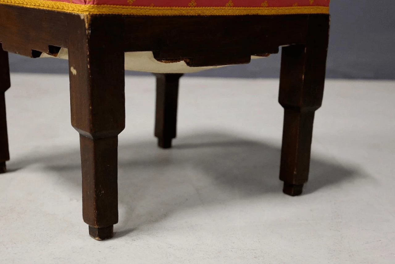 Walnut stool attributed to Pierre Chareau, 1910s 4