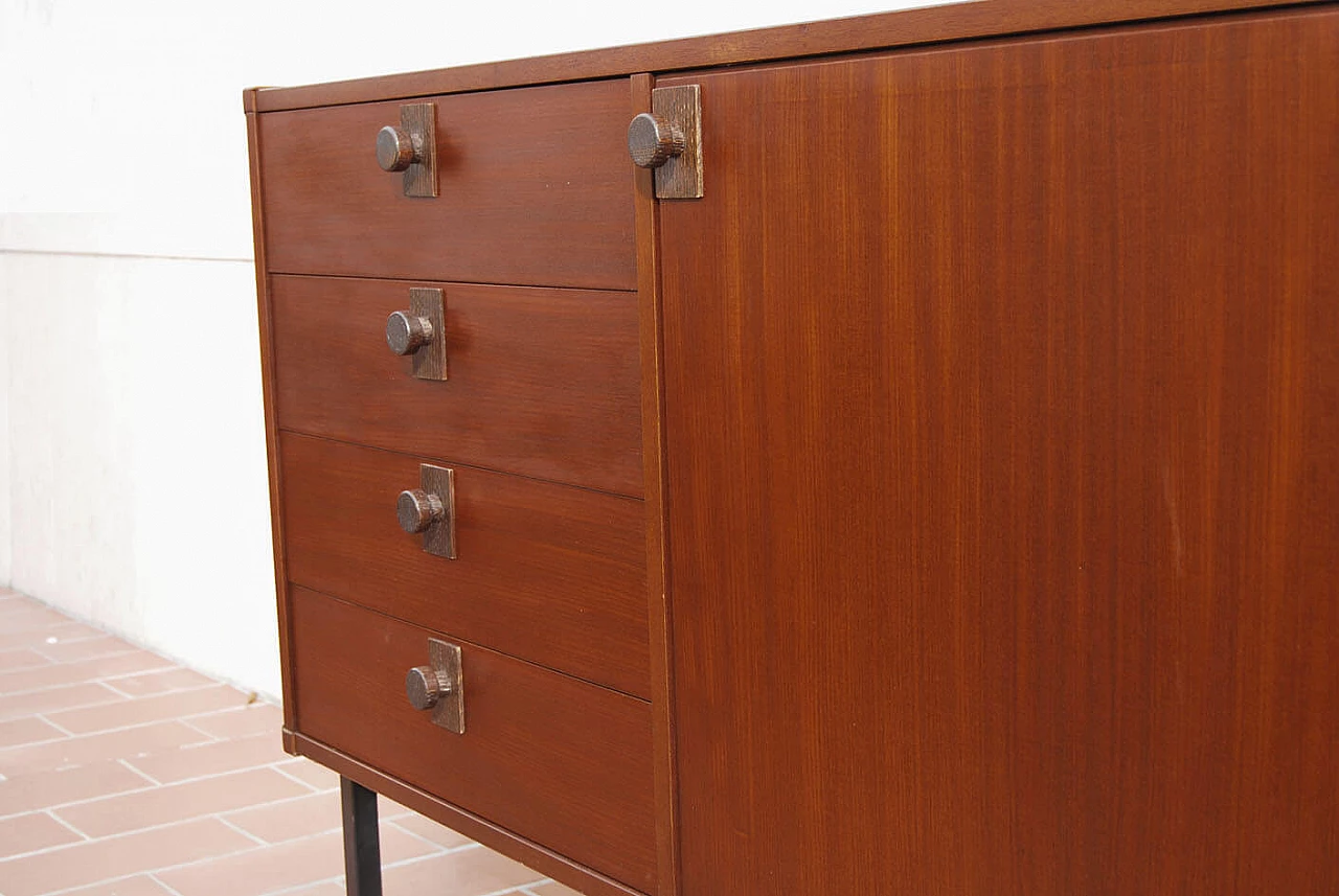 Teak veneered wood sideboard, 1960s 8