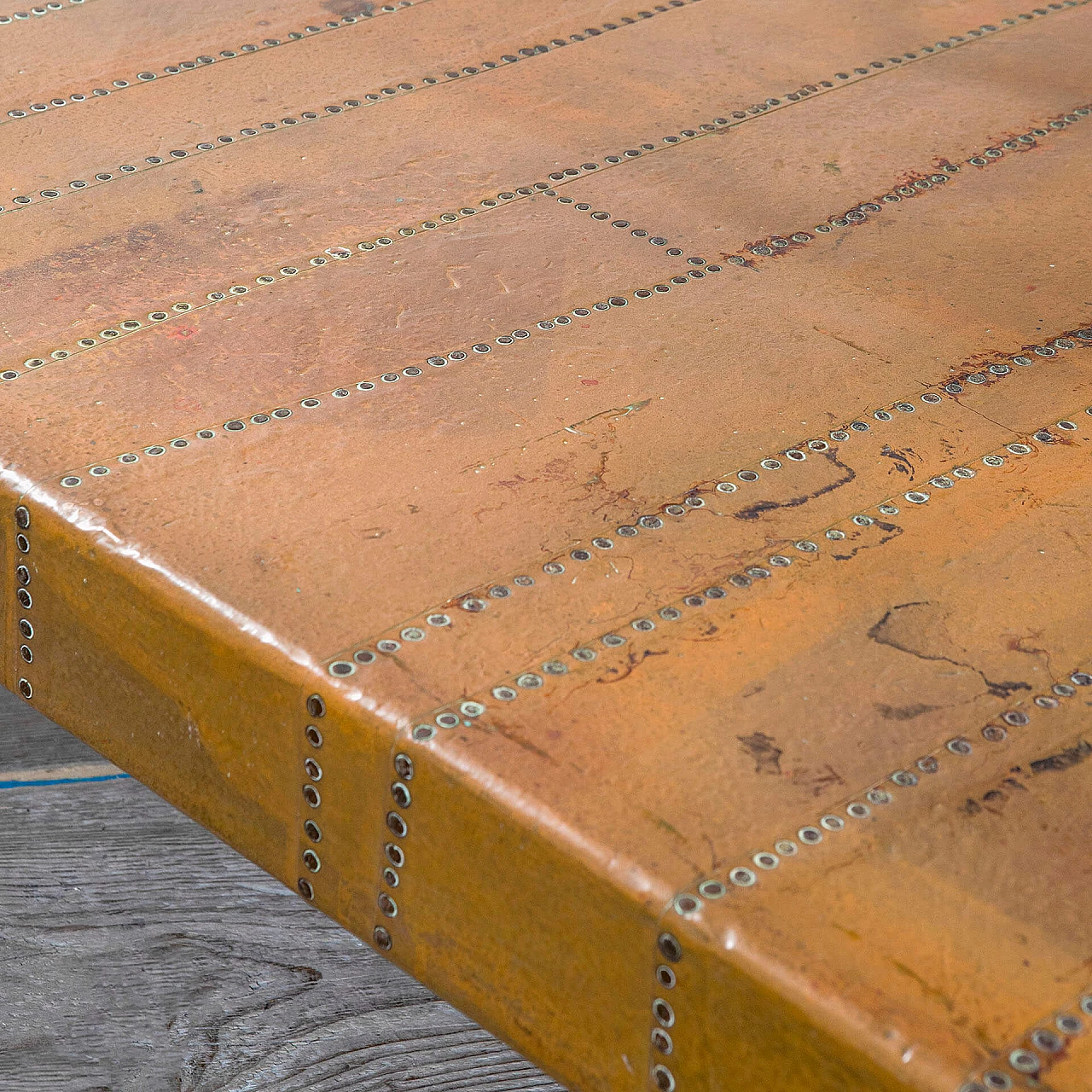 Wood and copper side table by Lorenzo Burchiellaro, 1970s 5