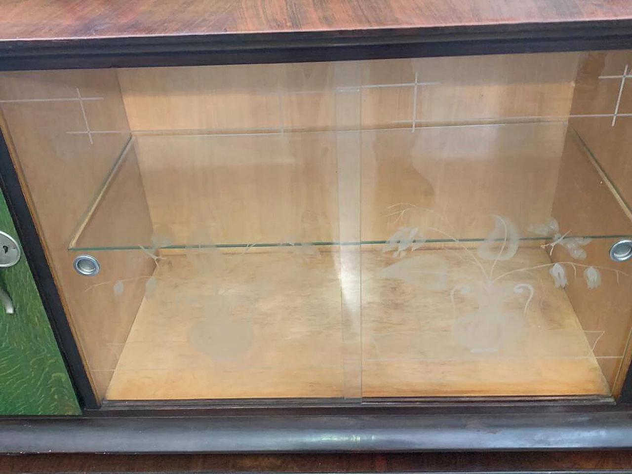 Credenza in stile Art Déco in palissandro verde, anni '40 5