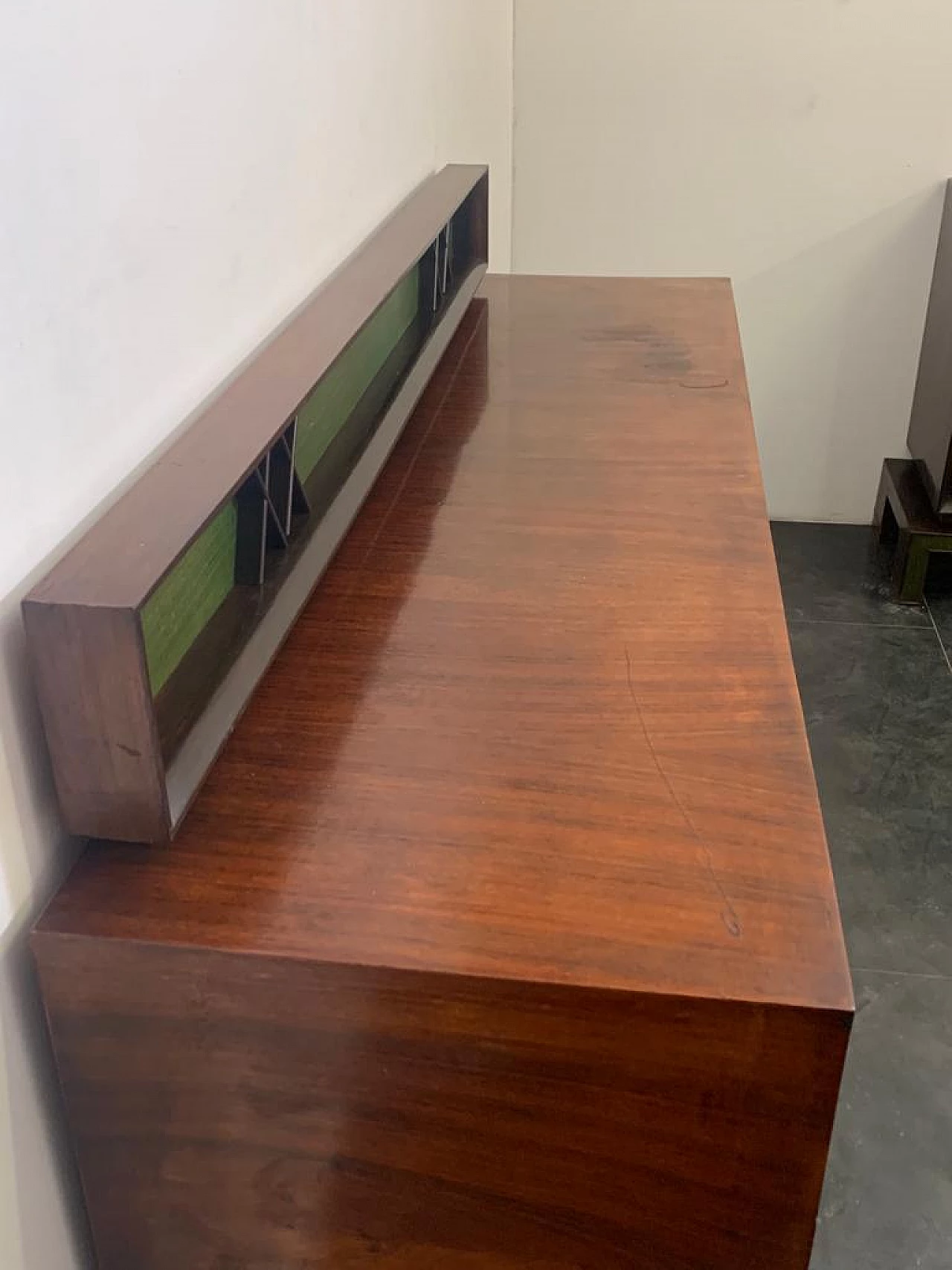 Credenza in stile Art Déco in palissandro verde, anni '40 7