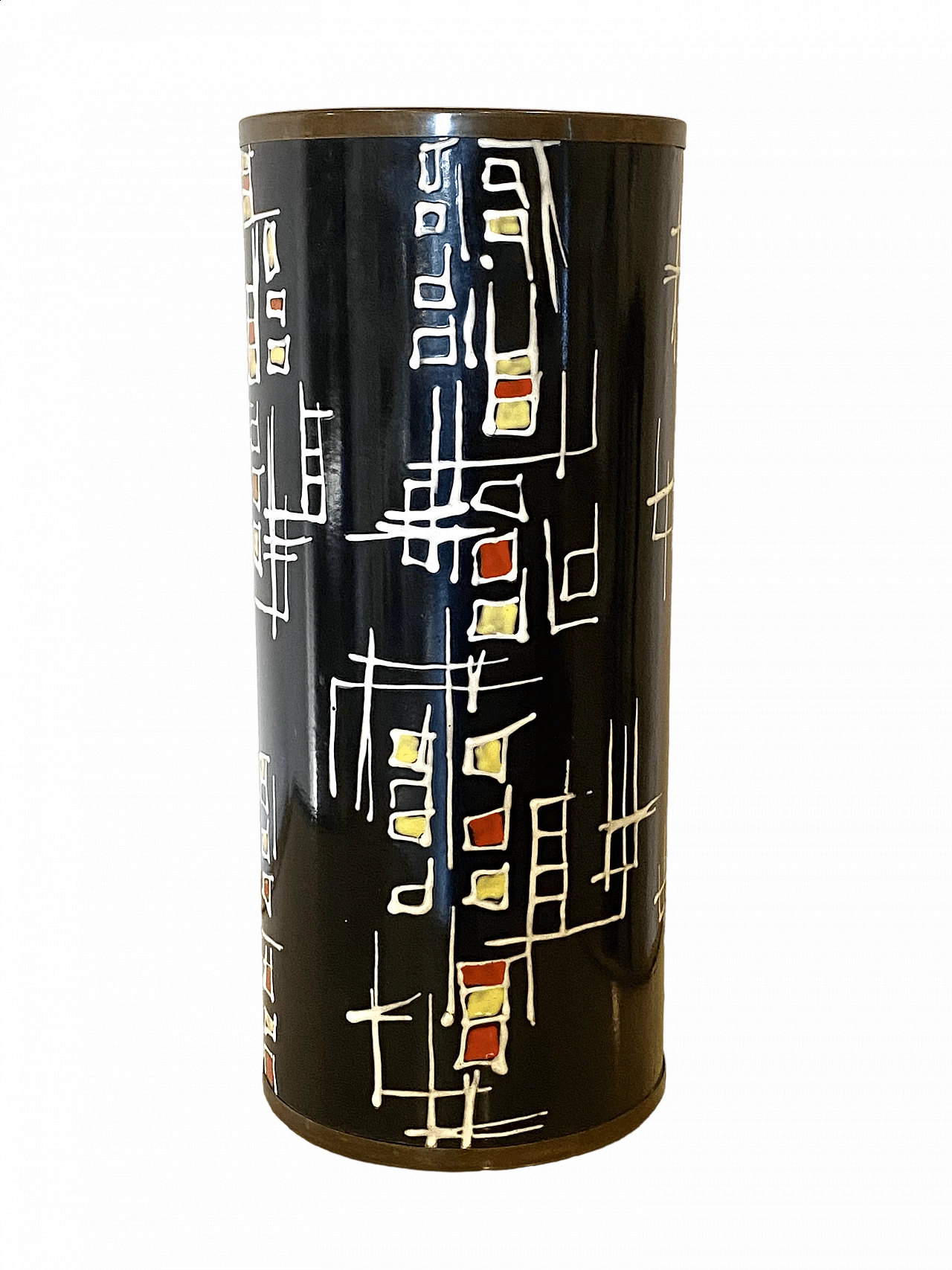 Enameled copper umbrella stand, 1960s 9