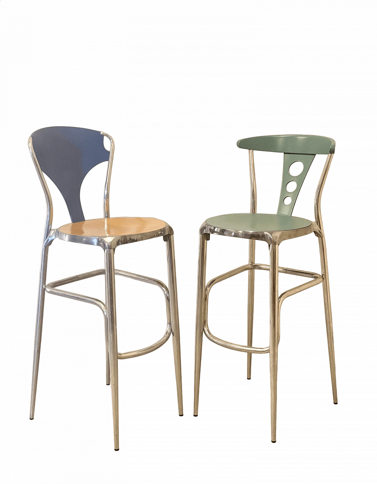 Pair of bar stools by Origlia, 1980s 8
