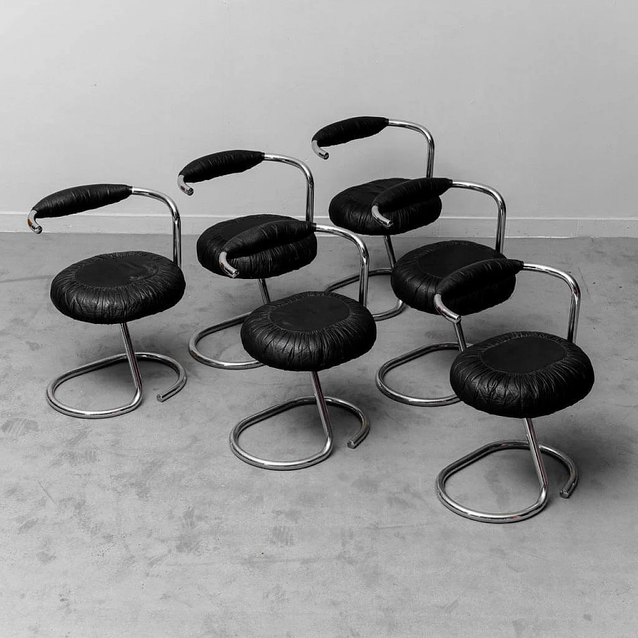 6 Cobra chairs by Giotto Stoppino, 1970s 1