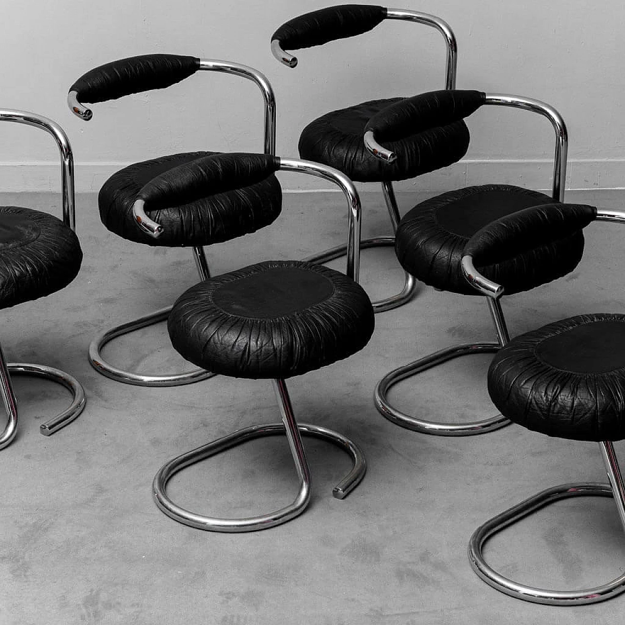 6 Cobra chairs by Giotto Stoppino, 1970s 2