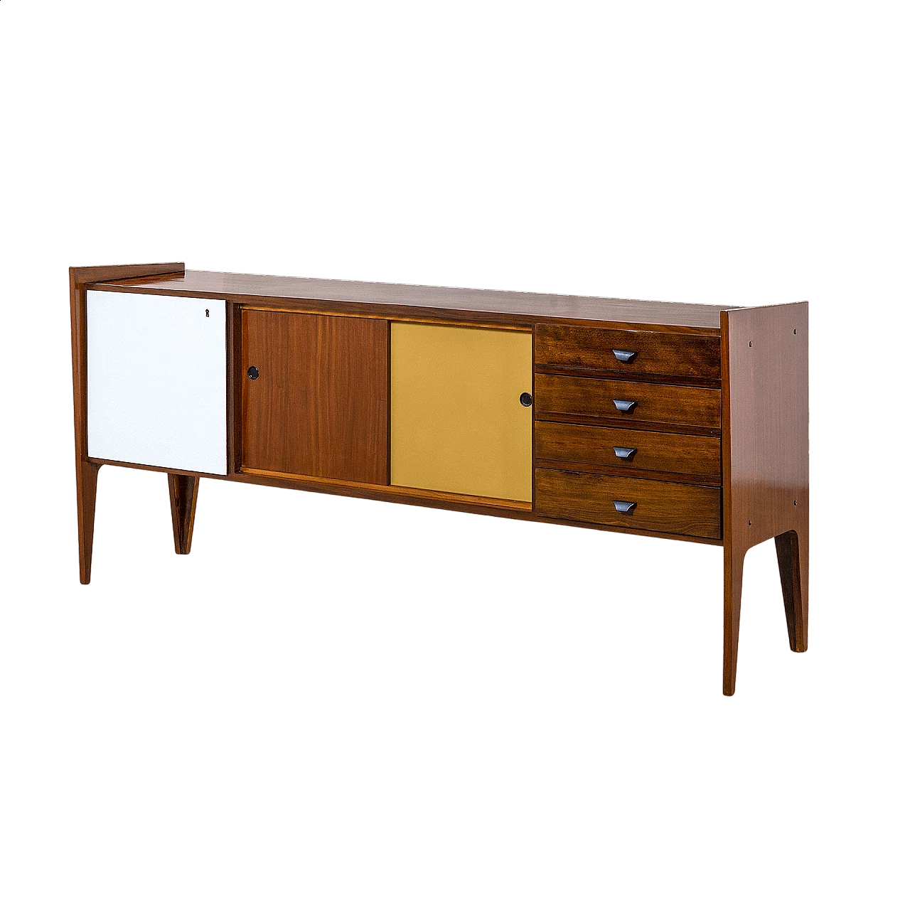 Credenza multicolore in legno nello stile di Gio Ponti, anni '50 8
