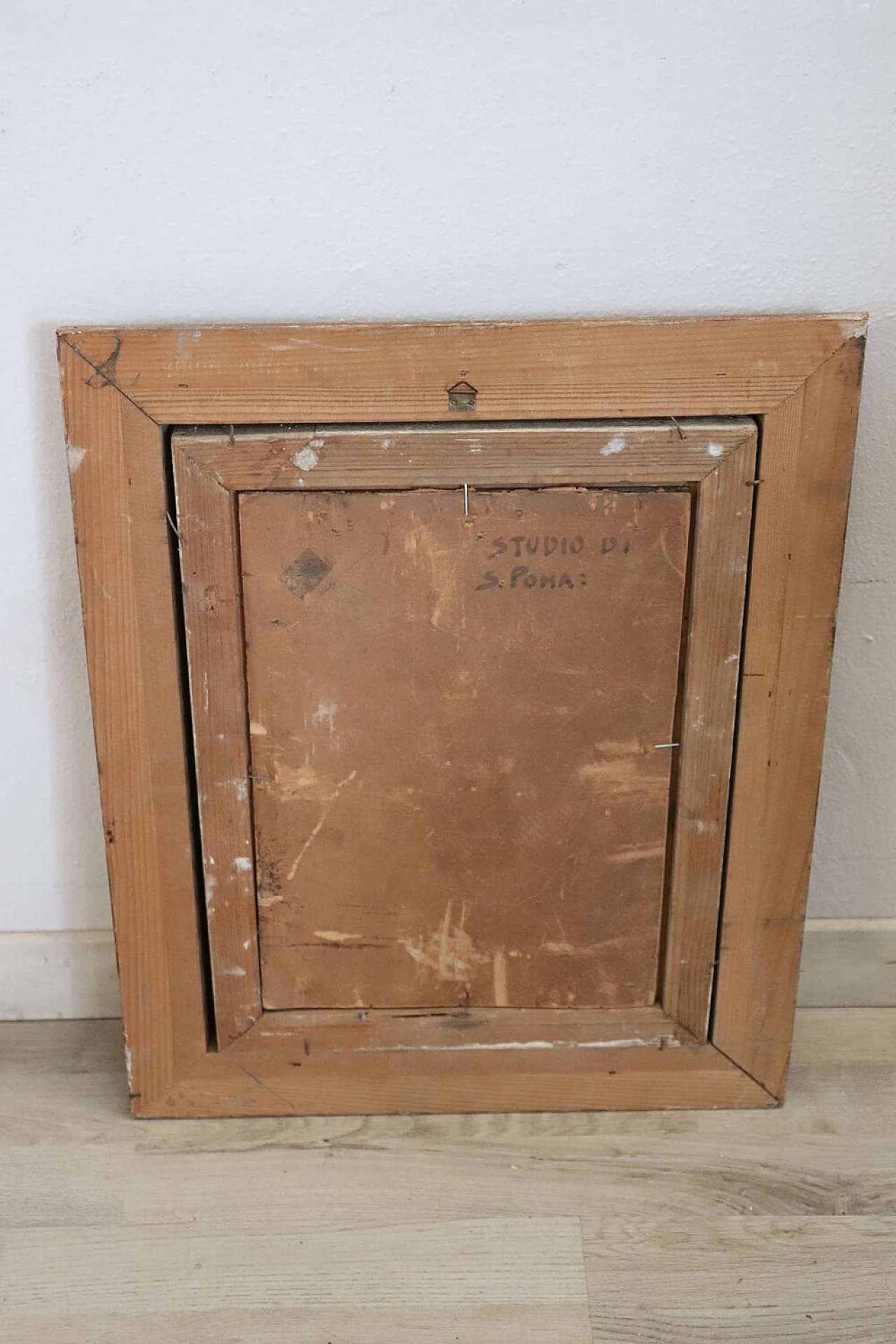 Silvio Poma, scorcio di giardino e casolare, olio su cartone, fine '800 6