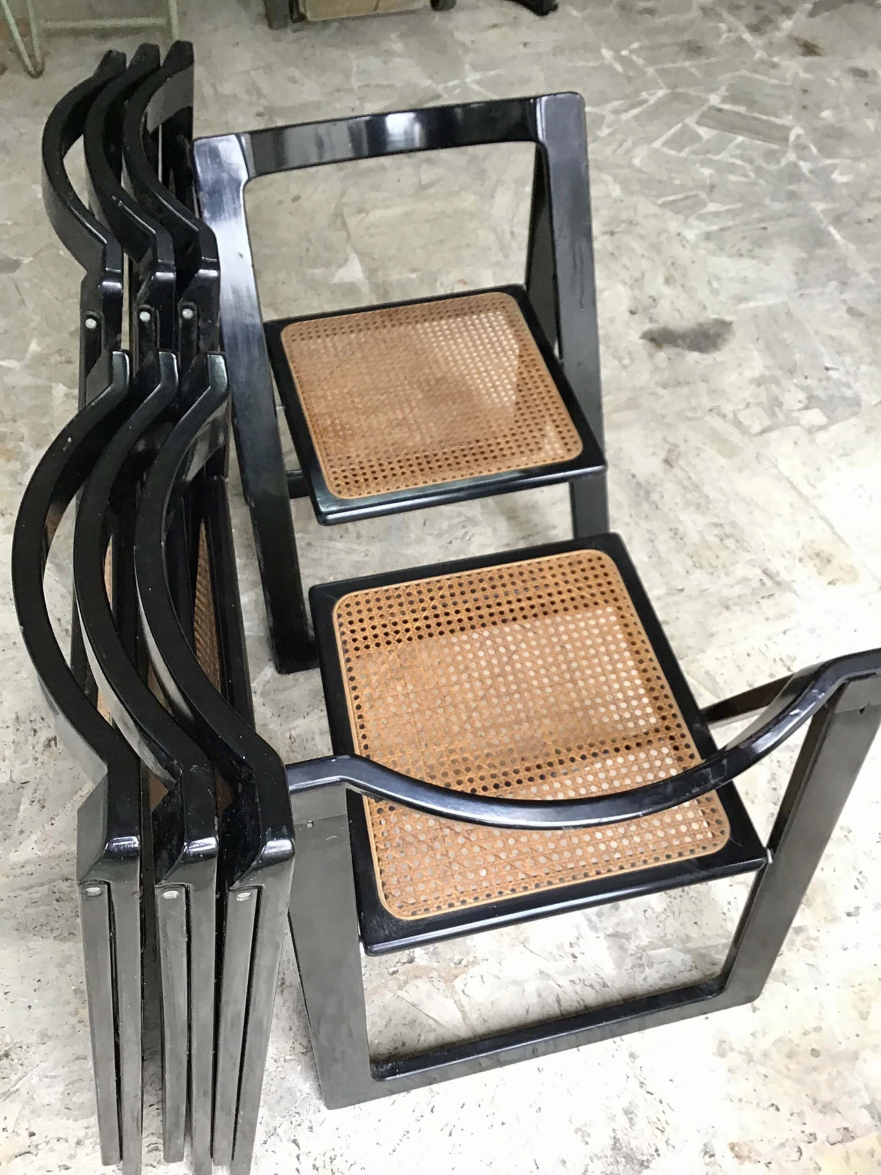 8 Trieste chairs by Aldo Jacober and Pierangela d'Aniello for Alberto Bazzini, 1960s 1