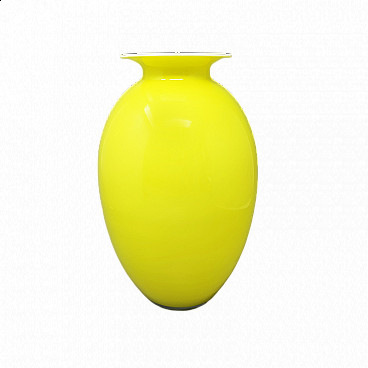 Yellow Murano glass vase by Dogi, 1960s