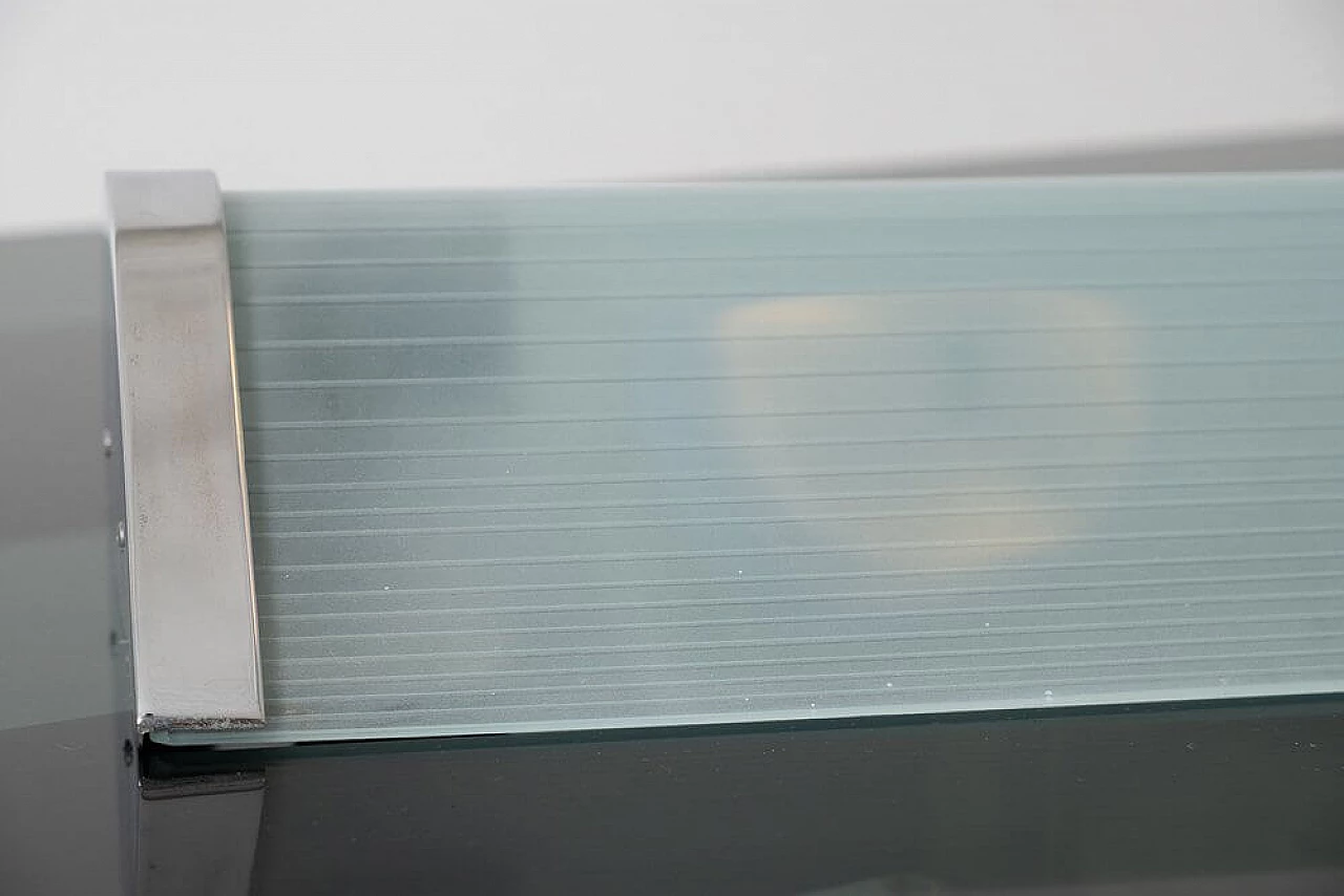 Pair of brass and glass wall lamps, 1950s 2