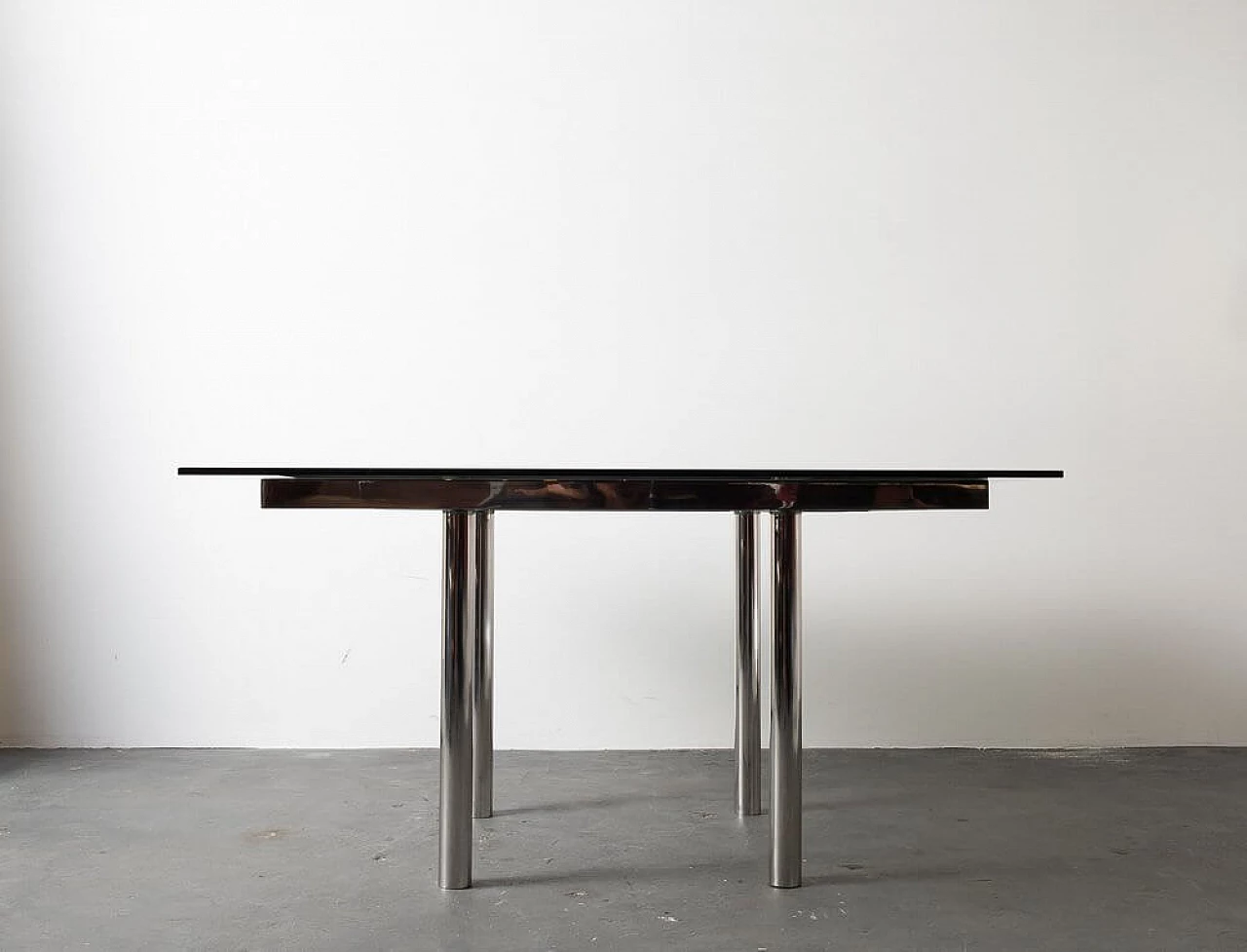 Andrè table by Tobia Scarpa in steel and glass, 1960s 5