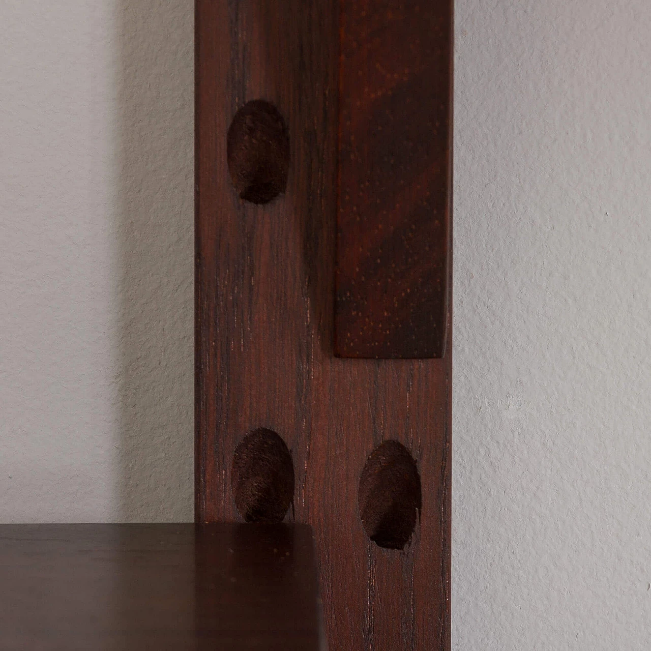 Three-bay wall-mounted rosewood bookcase by Poul Cadovius for Cado, 1960s 16