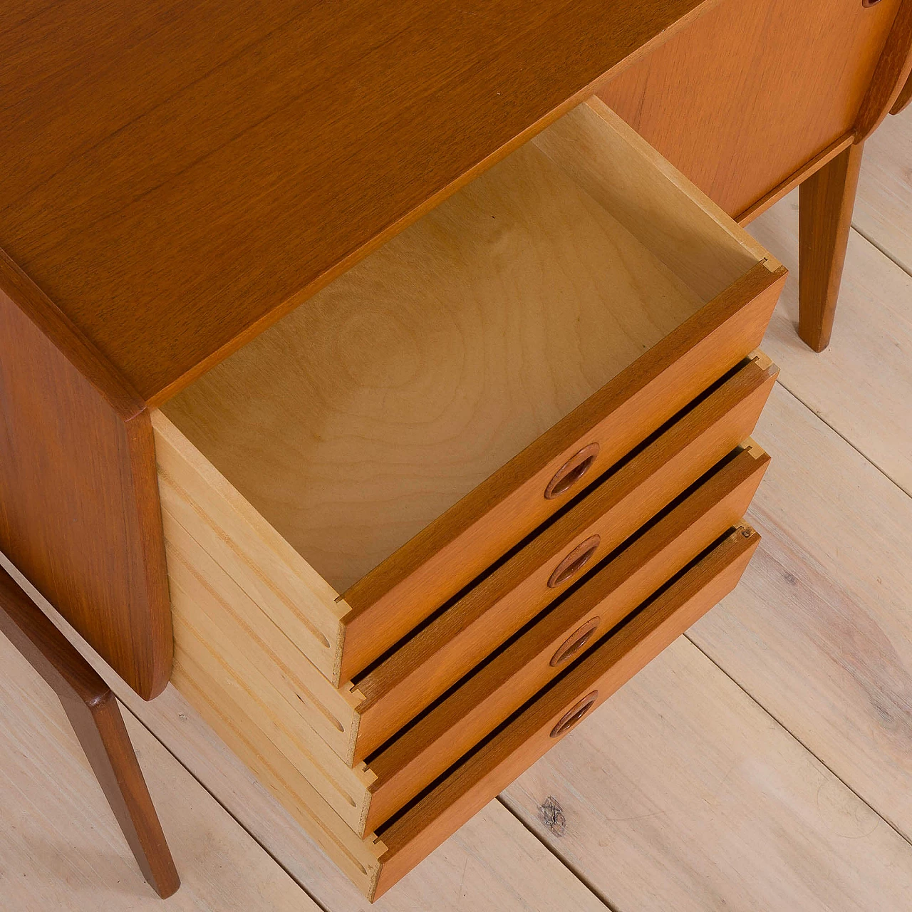 Three-bay Ergo wall unit by John Texmon and Einar Blindheim for Blindheim Mobelfabrikk, 1960s 13