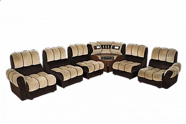 Divano modulare angolare con radio, anni '70