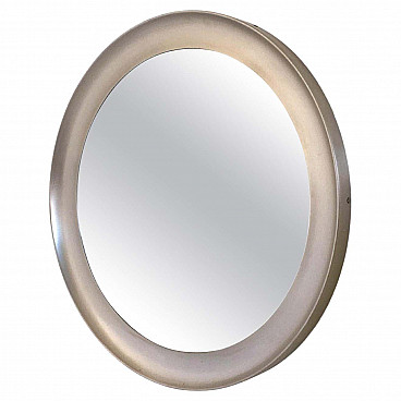 Round mirror with steel frame by Sergio Mazza for Artemide, 1950s