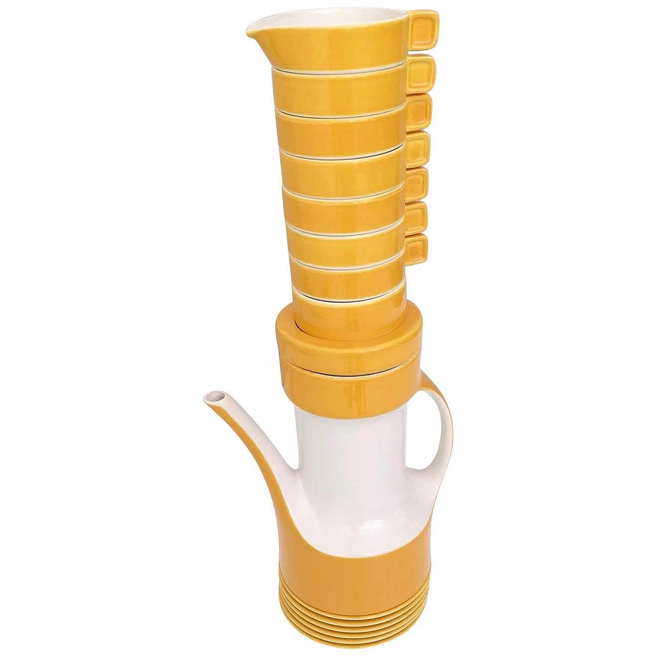 Servizio da caffè di Riccardo Schweizer per Pagnossin Ceramica, anni '70 1