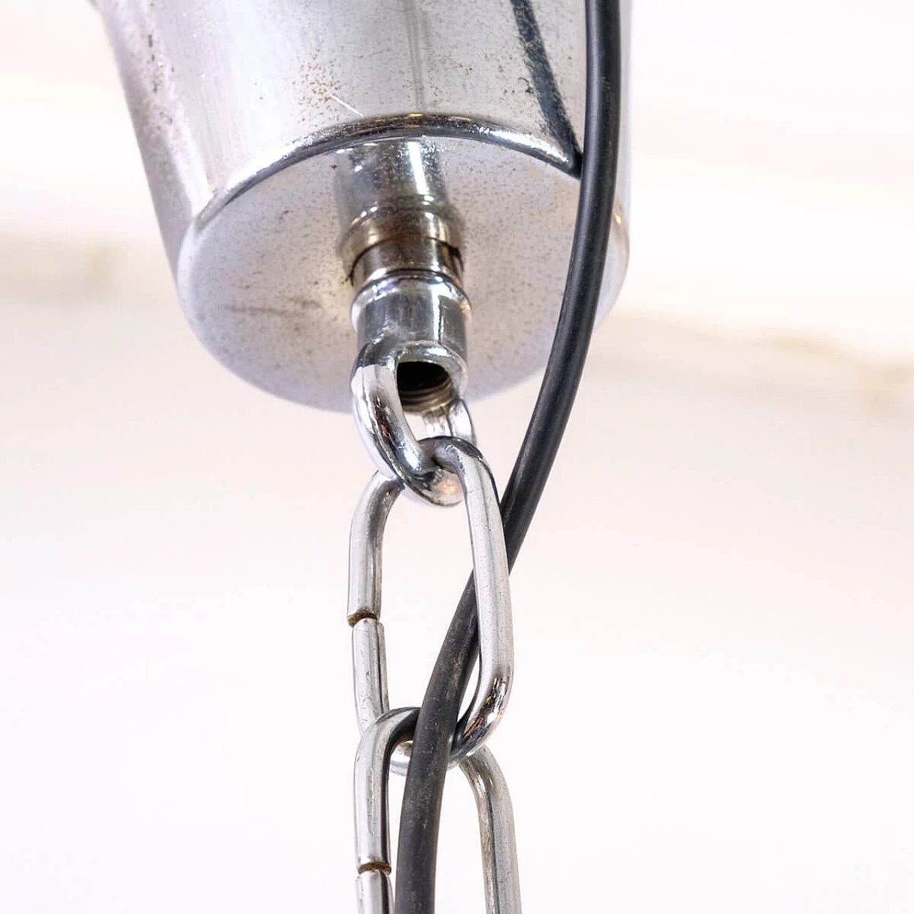 Chromed metal chandelier, 1970s 7