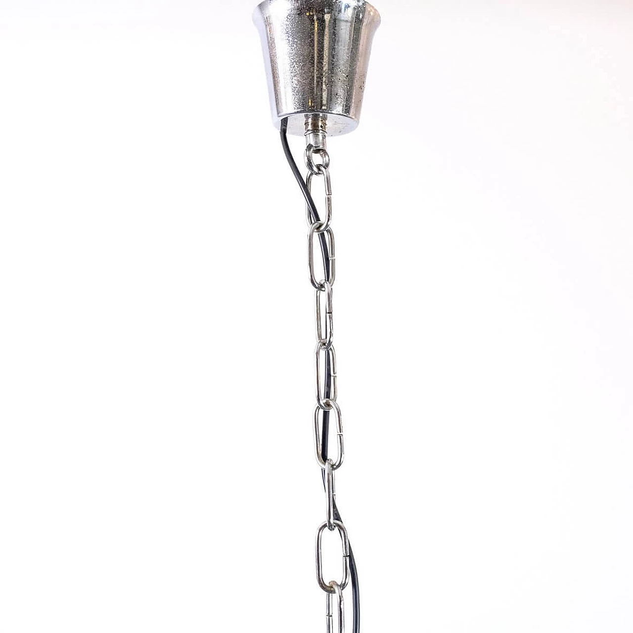 Chromed metal chandelier, 1970s 13