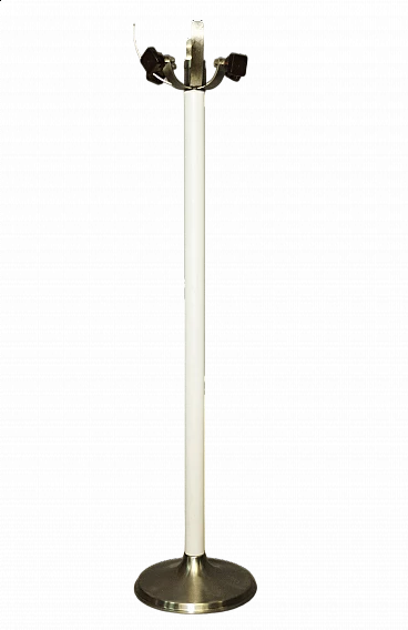 Wood coat rack with metal base, 1970s