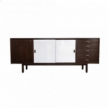 Rosewood and white formica sideboard, 1960s
