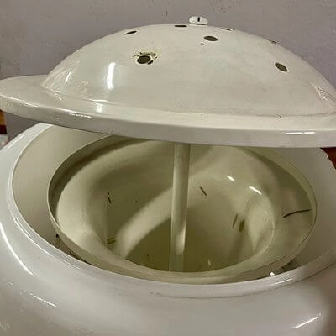 Table lamp in Space Age style in opaline glass, 1970s 6