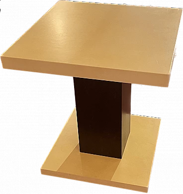 Parchment and walnut coffee table by Giorgetti, 1980s