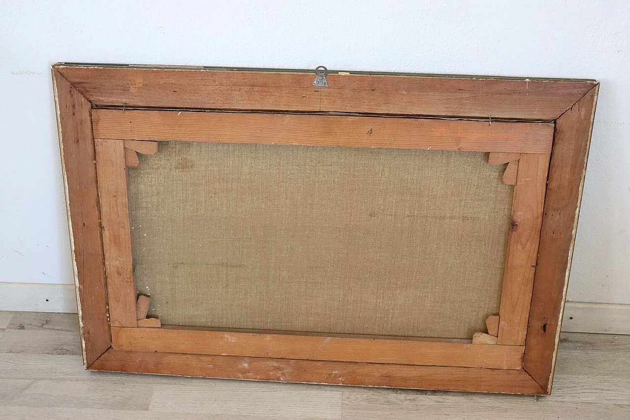 Painting of a woman at sea, oil on canvas, signed 11