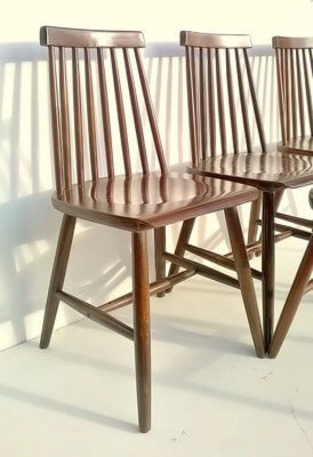 4 Wood chairs by Ilmari Tapiovaara for Edsby Verken, 1960s 1