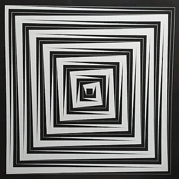 Marcello Morandini, composizione cinetica, litografia, 1974