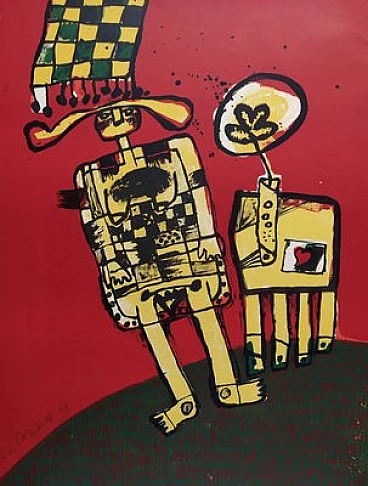 Corneille, prova d'artista, litografia, 1969