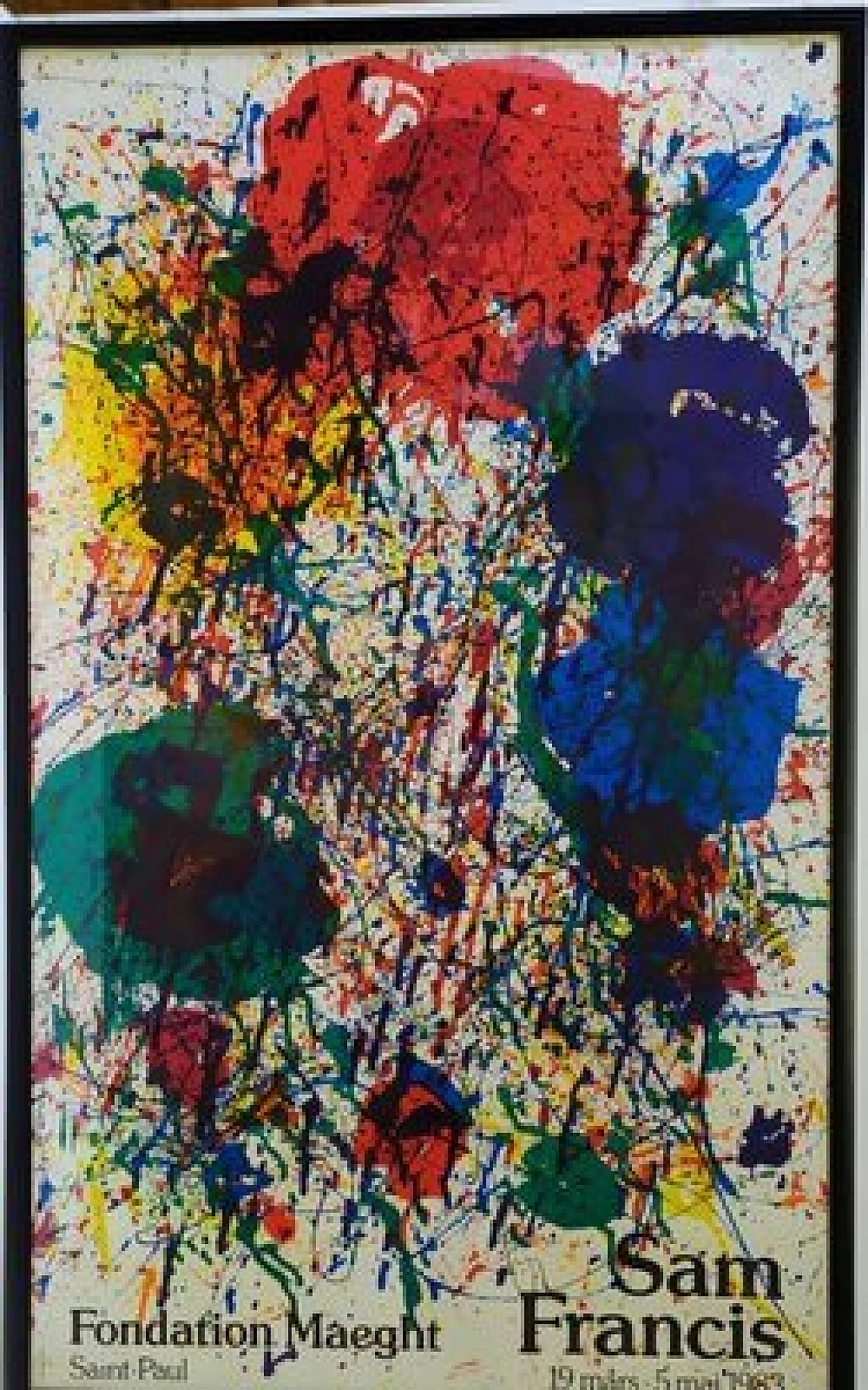 Sam Francis, abstract composition, lithography, 1983 1