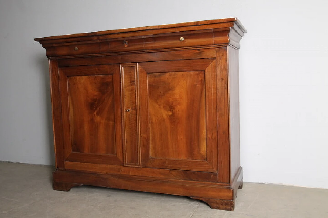 Credenza cappuccina Luigi Filippo in noce massello, metà '800 1