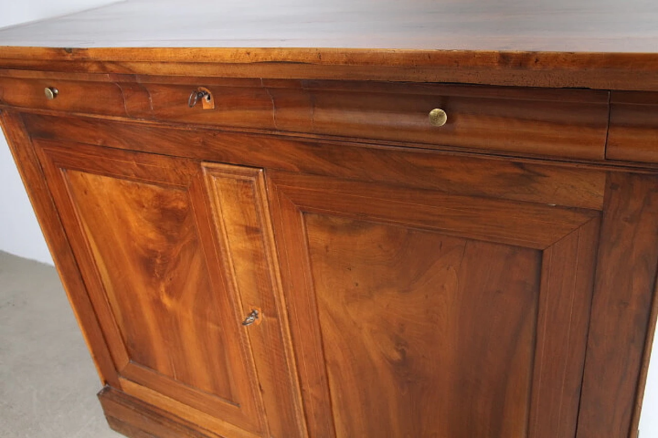 Credenza cappuccina Luigi Filippo in noce massello, metà '800 5