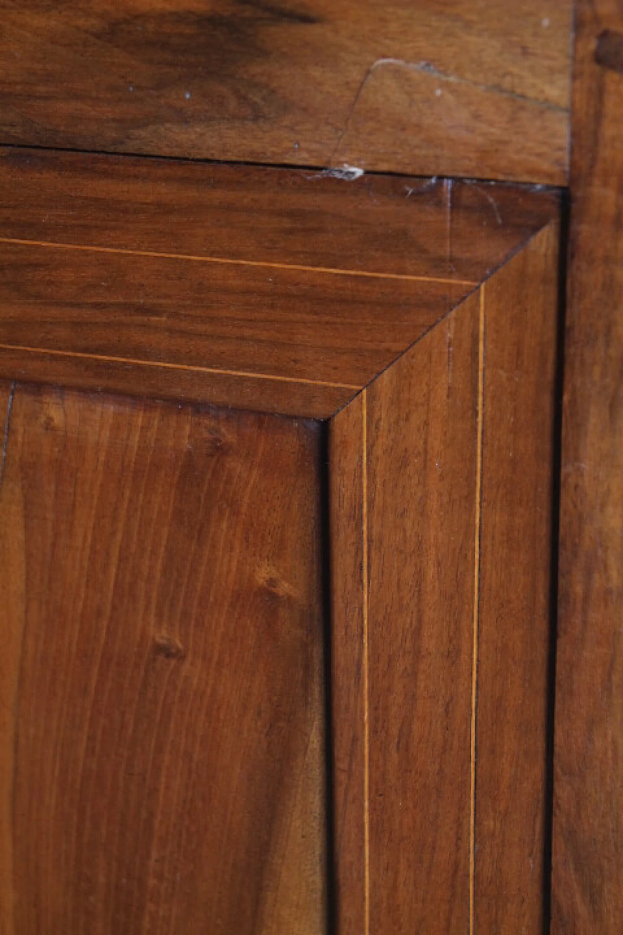 Credenza cappuccina Luigi Filippo in noce massello, metà '800 9