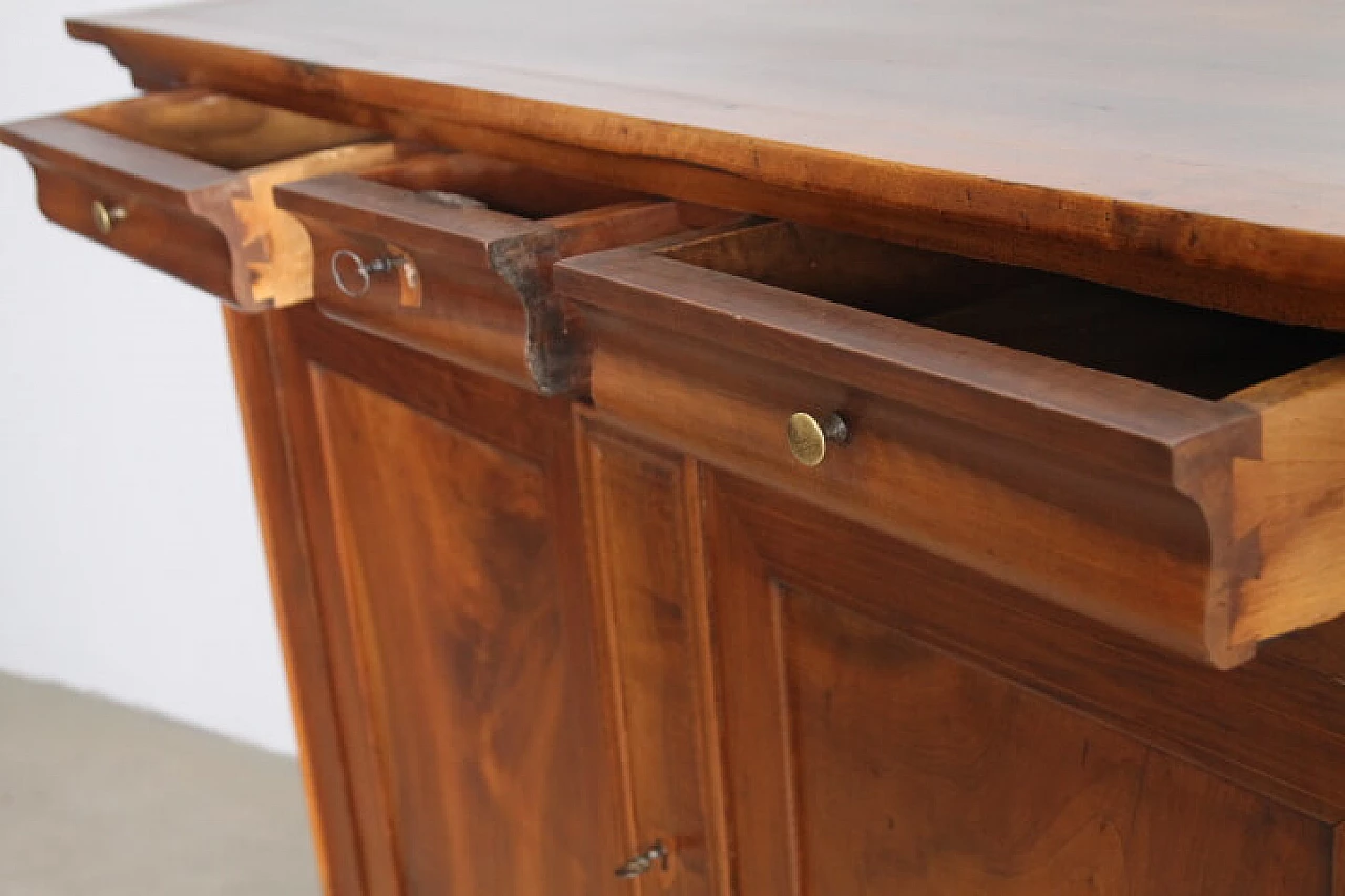 Credenza cappuccina Luigi Filippo in noce massello, metà '800 11