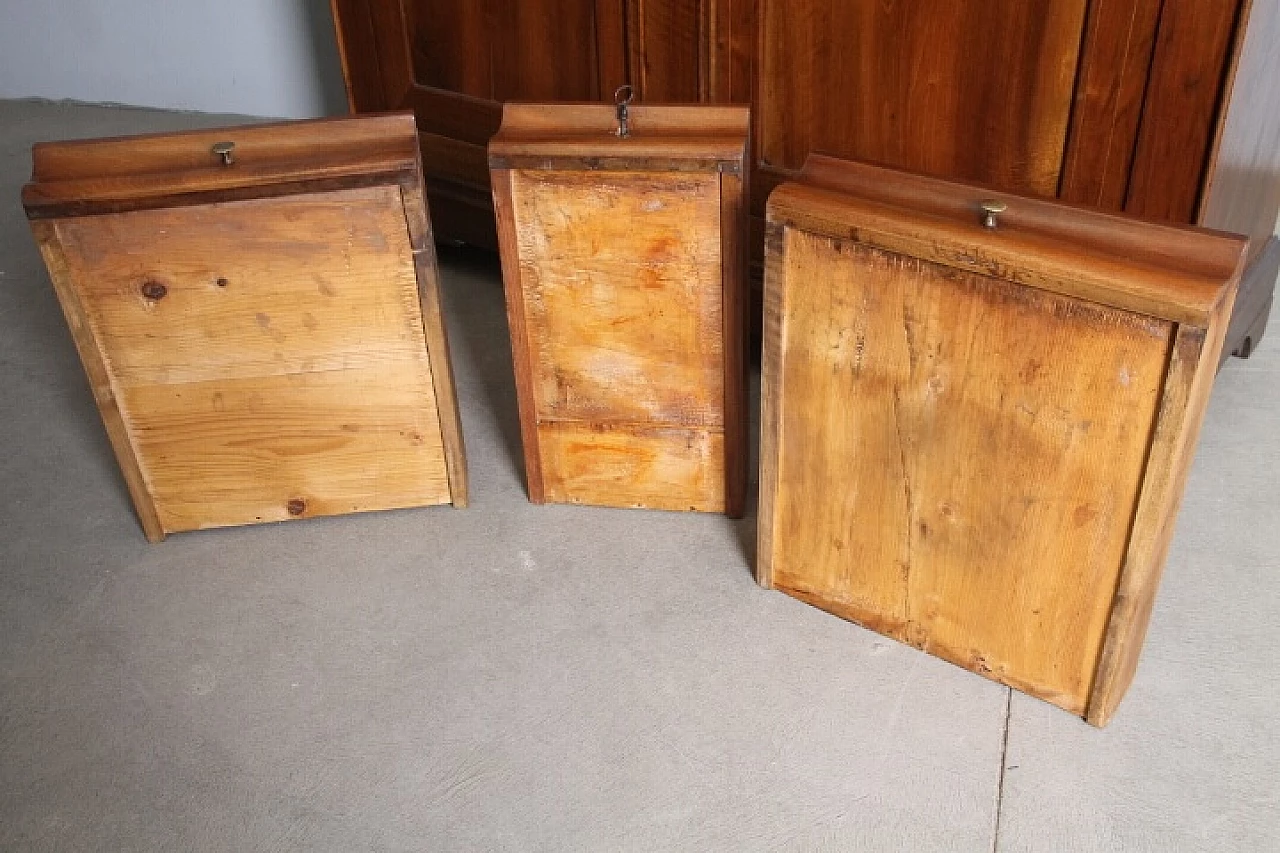 Credenza cappuccina Luigi Filippo in noce massello, metà '800 12