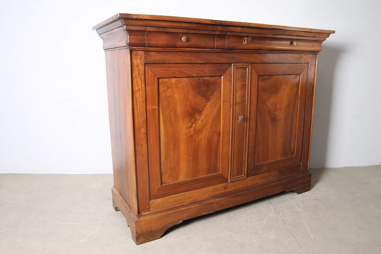 Credenza cappuccina Luigi Filippo in noce massello, metà '800 14