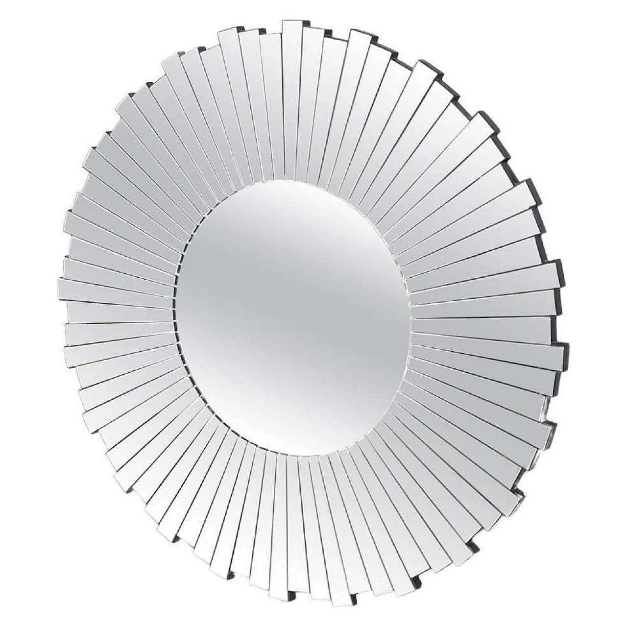 Round mirror with rays, 1980s 1